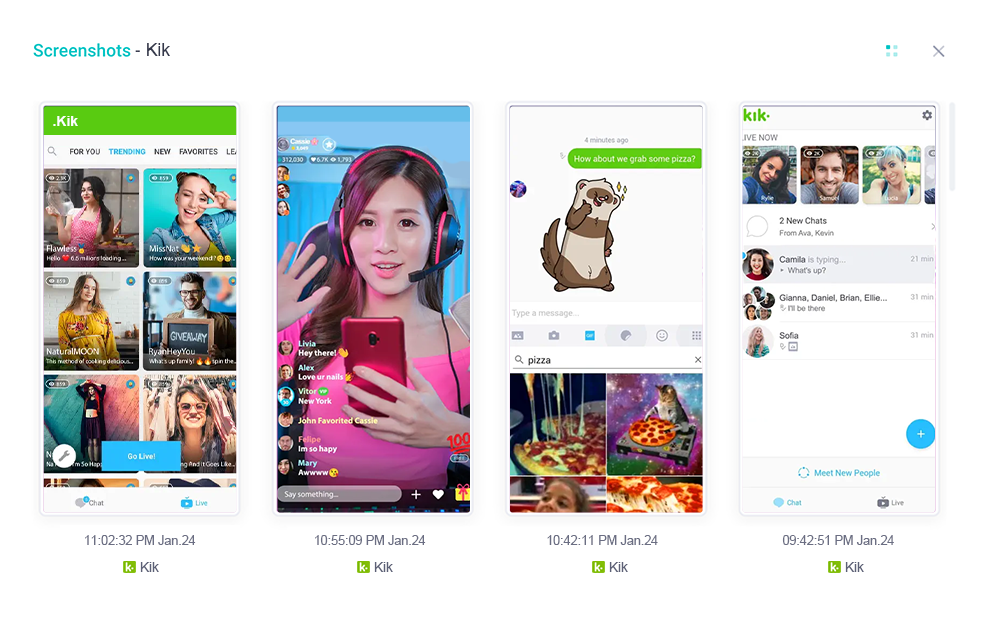 Spy on Kik photos/videos