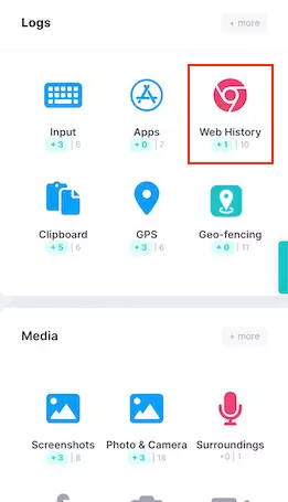 Track Web Browsing History