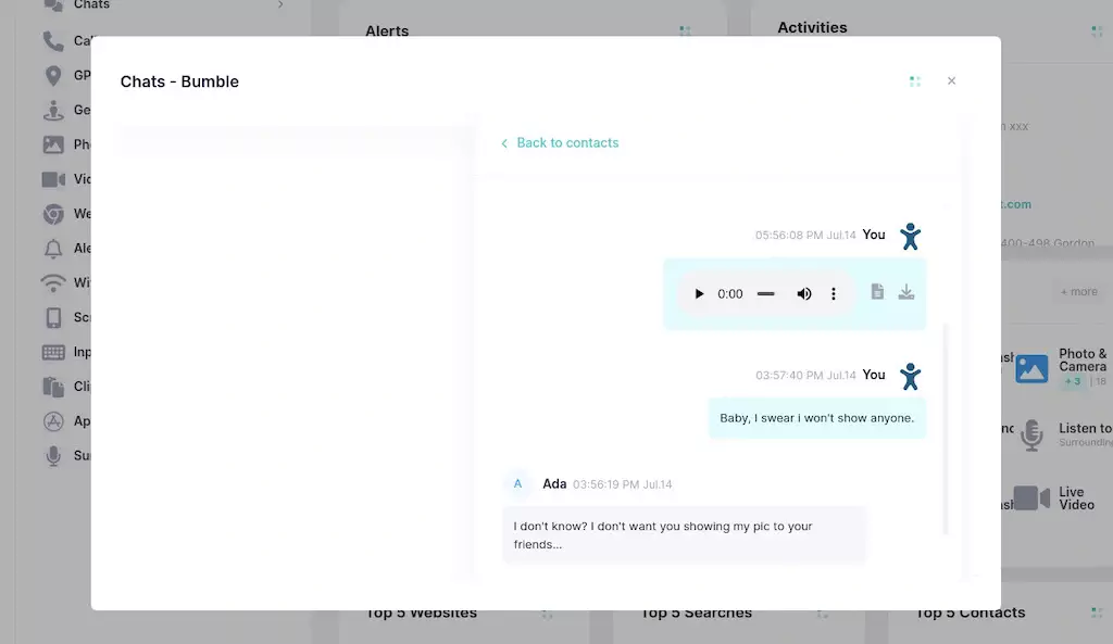 monitor bumble messages